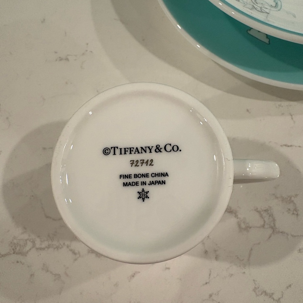 Tiffany & Co Baby 3 Piece Bone China Set Circus Elephants - Picture 10 of 11